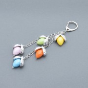 Брелок на сумку орешки серебро