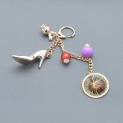 Брелок на сумку туфелька золото