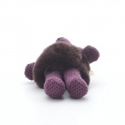 Брелок на сумку Медведь в жилетке фиолетовый