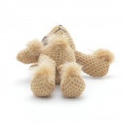 Брелок на сумку Мишка с помпонами коричневый