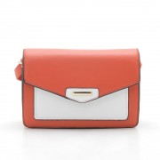 Клатч женский H6633 оранжевый белый