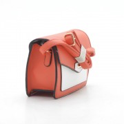 Клатч женский H6633 оранжевый белый