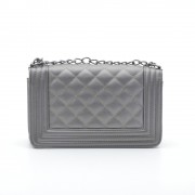 Клатч женский 8803-ромб тёмное серебро