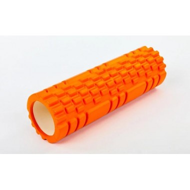 Масажний ролик EasyFit Grid Roller 45 см v.2.1 Помаранчевий