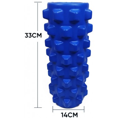 Массажный ролик EasyFit Grid Roller PRO 33 см Синий