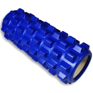 Массажный ролик EasyFit Grid Roller PRO 33 см Синий