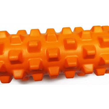 Массажный ролик EasyFit Grid Roller PRO 33 см Оранжевый
