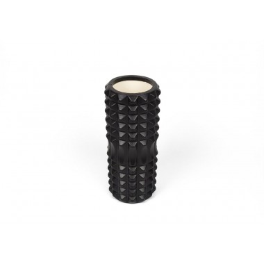 Масажний ролик EasyFit Grid Roller 33 см v.1.2 Чорний