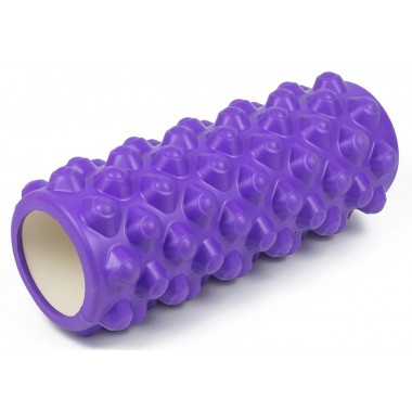 Масажний ролик EasyFit Grid Roller Extreme 33 см Фіолетовий