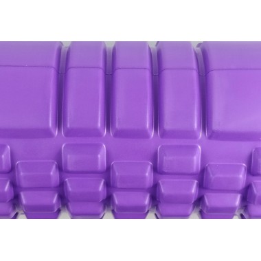 Масажний ролик EasyFit Grid Roller 45 см v.2.1 Фіолетовий
