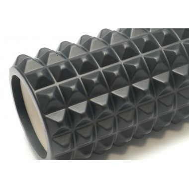 Масажний ролик EasyFit Grid Roller 45 см v.2.2 Чорний