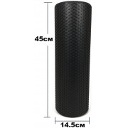 Масажний ролер EasyFit Foam Roller 45 см Чорний