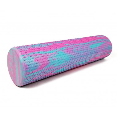 Массажный ролик EasyFit Foam Roller 60 см двухцветный Мятный-розовый