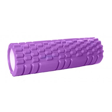 Массажный роллер EasyFit Grid Roller Mini 30 см фиолетовый