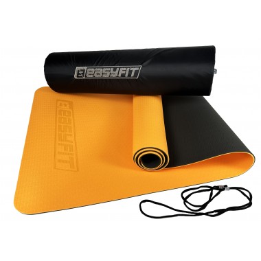 Коврик для йоги та фітнесу EasyFit TPE+TC 6 мм + Чохол