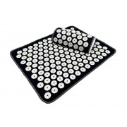 Массажный коврик EasyFit (компактный аппликатор-накидка Кузнецова) с подушкой Черный с белым
