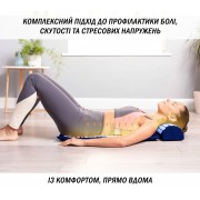 Масажний килимок Easyfit з подушкою (аплікатор Кузнєцова) Синій з білим