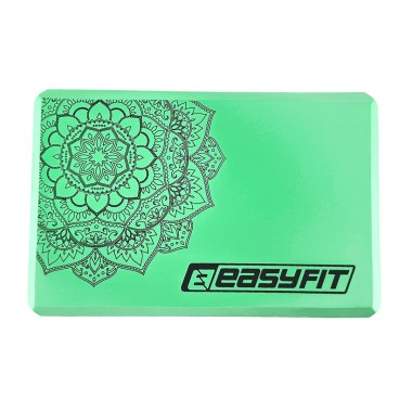 Блок для йоги EasyFit EVA з малюнком м'ятний