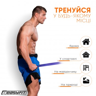 Гумова петля EasyFit 50-110 кг Синя