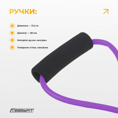 Еспандер EasyFit вісімка трубчастий фіолетовий