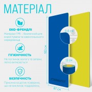 Коврик для йоги и фитнеса EasyFit TPE+TC 6 мм двухслойный синий-желтый
