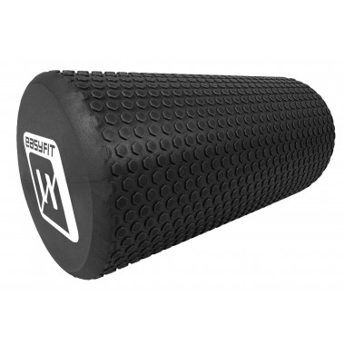 Масажний ролик EasyFit Foam Roller 30 см Чорний