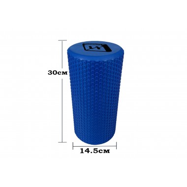 Массажный ролик EasyFit Foam Roller 30 см Синий