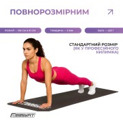 Килимок для фітнесу EasyFit EVA 3 мм (чорний)