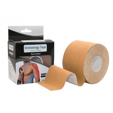 Кинезиологический тейп EasyFit Kinesio бежевый