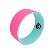 Колесо для йоги EasyFit TPE 33 см розово-мятное