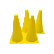 Конусы-фишки спортивные EasyFit 31 см (набор 4 штуки) желтые