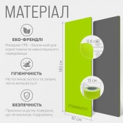 Коврик для йоги и фитнеса EasyFit TPE+TC 6 мм двухслойный + Чехол лимонный-серый