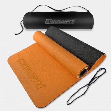 Коврик для йоги та фітнесу EasyFit TPE+TC 6 мм + Чохол