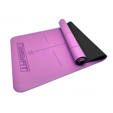 Коврик для йоги профессиональный EasyFit Pro каучук 5 мм Фиолетовый