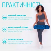 Коврик для йоги и фитнеса EasyFit TPE+TC 6 мм двухслойный синий-желтый