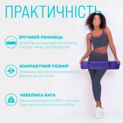 Коврик для йоги и фитнеса EasyFit TPE+TC 6 мм двухслойный сиреневый-св.сиреневый