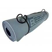 Коврик для йоги и фитнеса EasyFit TPE+TC 6 мм двухслойный + Чехол голубой-синий