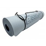 Коврик для йоги и фитнеса EasyFit TPE+TC 6 мм двухслойный голубой-синий