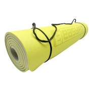 Коврик для йоги и фитнеса EasyFit TPE+TC 6 мм двухслойный лимонный-серый