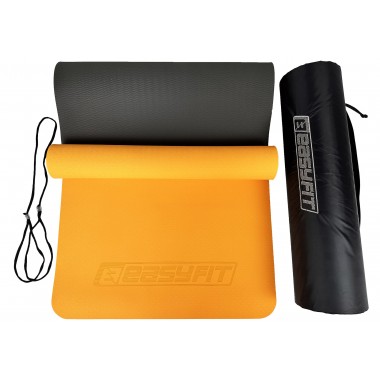 Коврик для йоги та фітнесу EasyFit TPE+TC 6 мм + Чохол