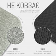 Коврик для йоги и фитнеса EasyFit TPE+TC 6 мм двухслойный + Чехол серый с черным