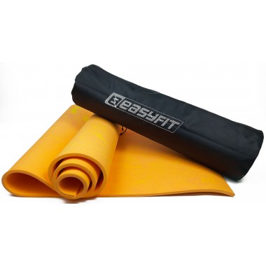 Килимок для йоги та фітнеса EasyFit PER Premium Mat 8 мм + Чохол помаранчевий Килимок для йоги та фітнеса EasyFit PER Premium Mat 8 мм + Чохол помаранчевий