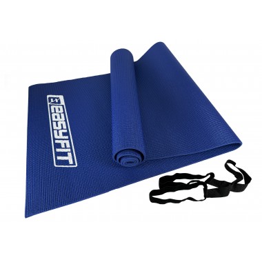 Коврик для йоги и фитнеса EasyFit ПВХ (PVC) Синий