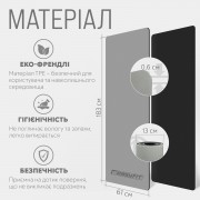 Коврик для йоги и фитнеса EasyFit TPE+TC 6 мм двухслойный + Чехол серый с черным