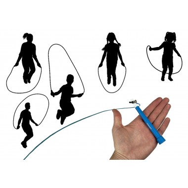 Скоростная скакалка EasyFit Speed Cable Rope 3 м со стальным тросом синяя