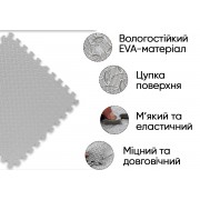 Татамі мат EasyFit SwallowTail 4 шт (60х60х1 см) пазл хвіст ластівки сірий