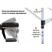 Массажный стол EasyFit ZenRest-2 кушетка складная Черная в чехле