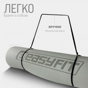 Коврик для йоги и фитнеса EasyFit TPE+TC 6 мм двухслойный серый-черный