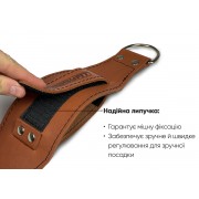 Манжета EasyFit F9 коричнева для тяги на тренажері (шкіра)