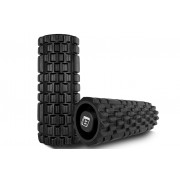 Масажний ролик EasyFit Grid Roller 33 см v.1.1 міцний масажер (чорний)